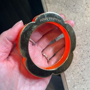 Juicy Couture Gold and Orange Floral Bracelet